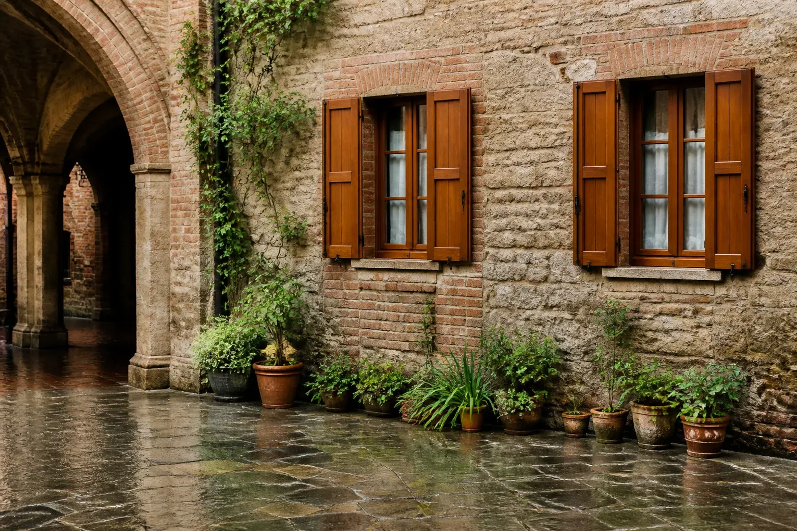 Scuri in legno dopo sverniciatura e nuova finitura