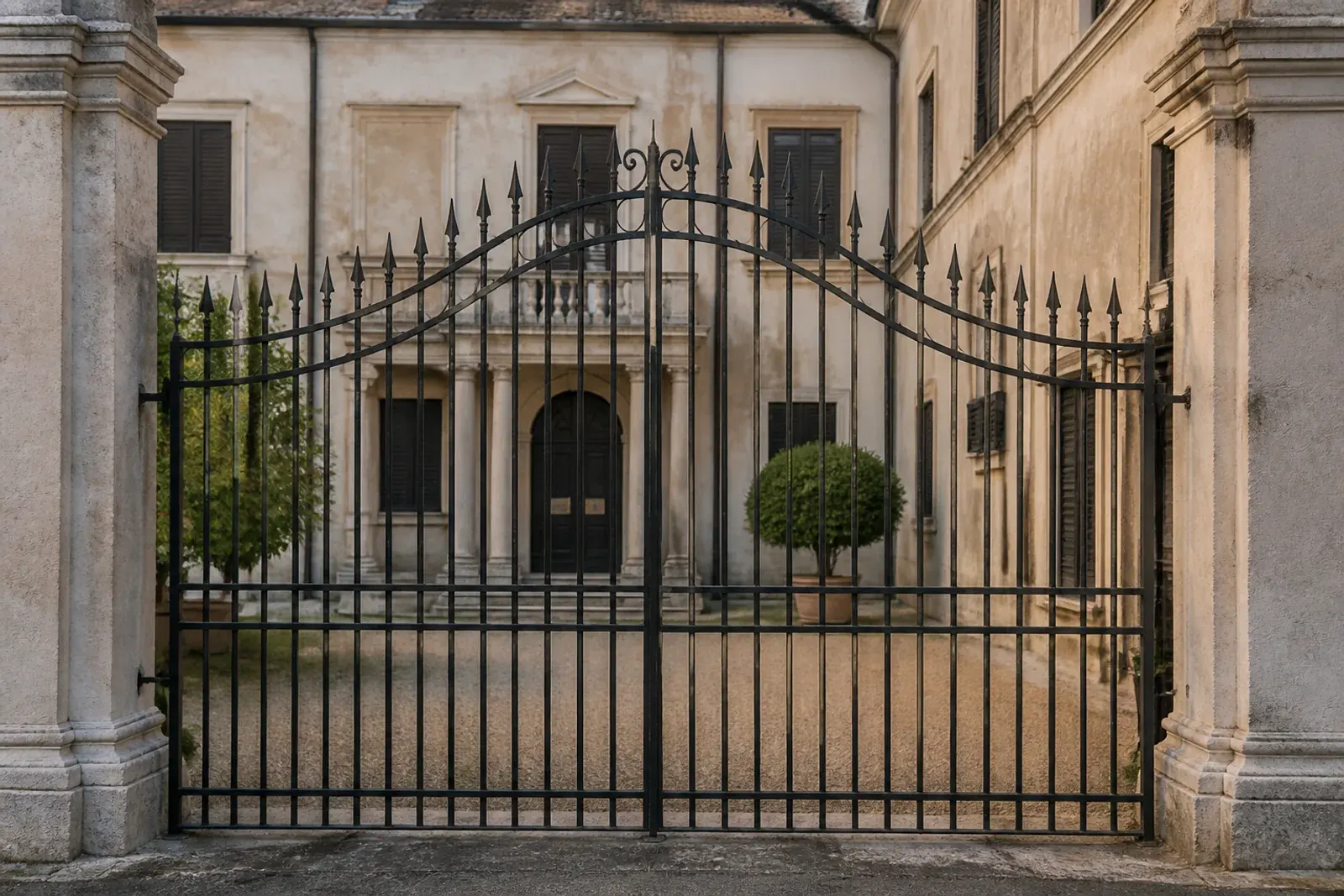 Sabbiatura e verniciatura di un cancello in ferro a Vicenza